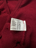 90s Burberrys Strickpullover Lammwolle Made In Scotland Rot M-L
