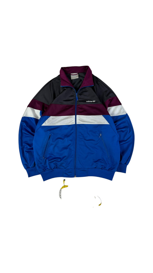 Vintage Adidas Sportjacke 90s Blau Schwarz D6 M-L