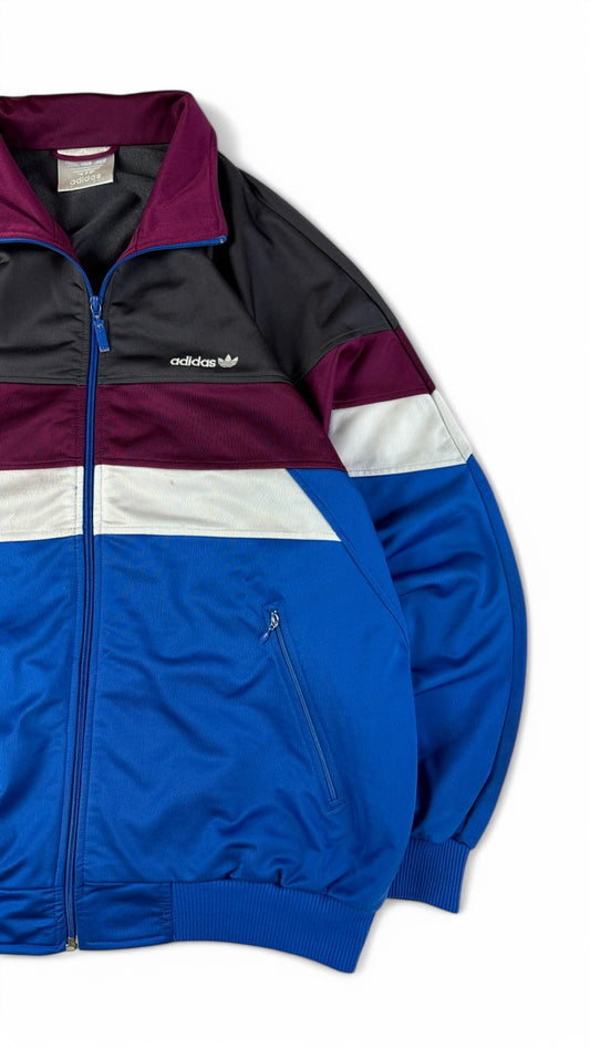 Vintage Adidas Sportjacke 90s Blau Schwarz D6 M-L