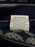 90s Toorallie Strickpullover 3D Wave Knit Merino Made In Australia Erdtöne XL