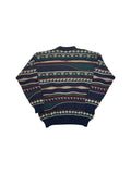 90s Toorallie Strickpullover 3D Wave Knit Merino Made In Australia Erdtöne XL