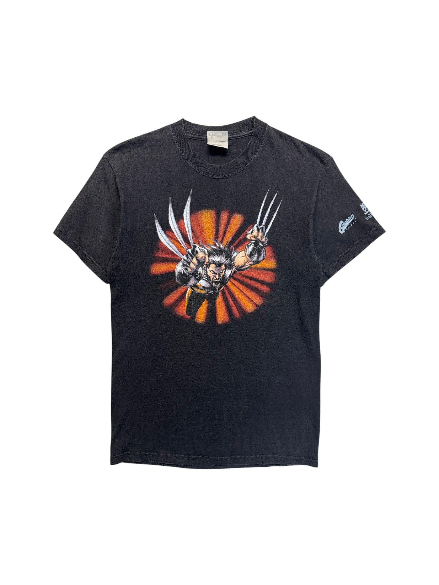 2001 Marvel Comics Shirt Wolverine X-Men Graphitti Designs Schwarz