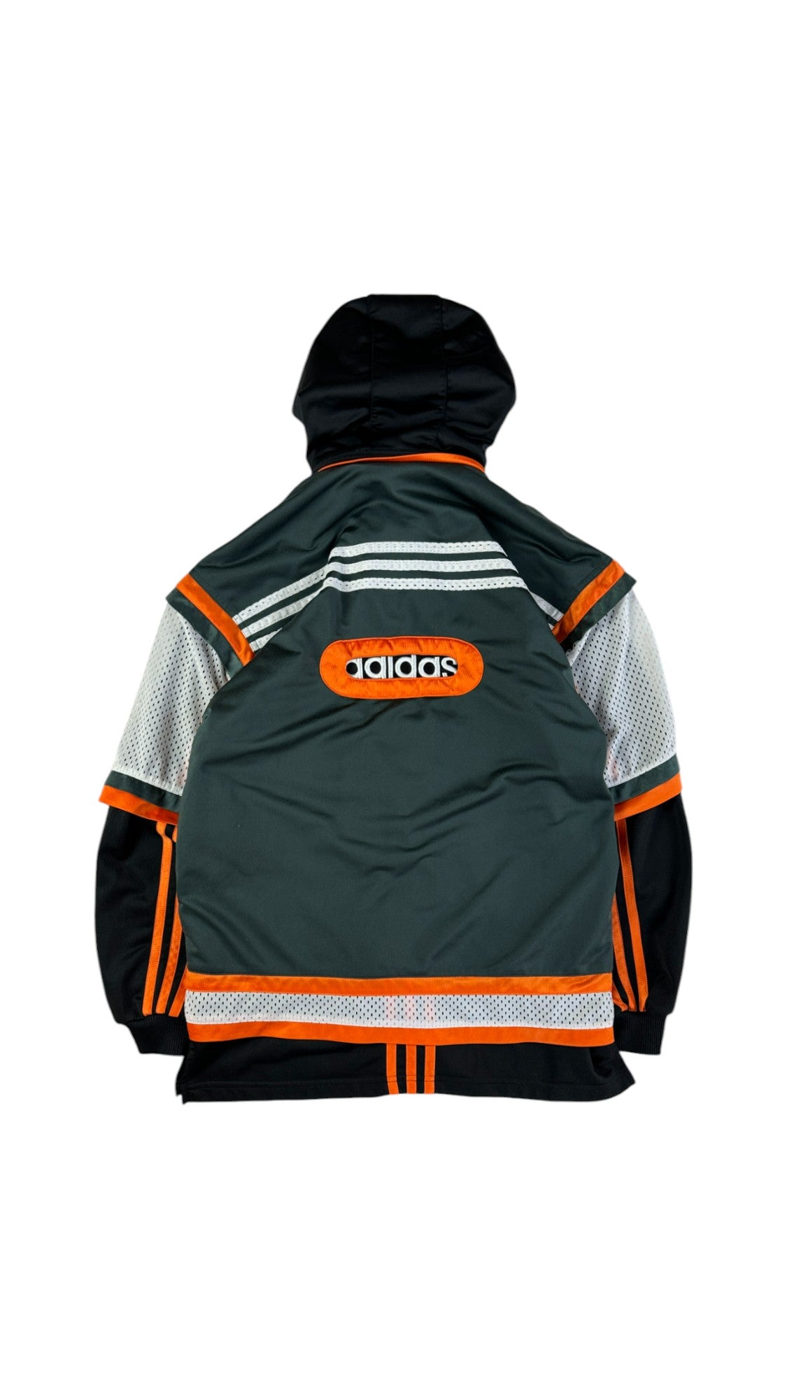 Vintage Adidas Sportjacke 90s Basketball Mesh Multicolor Kids D176 S-M