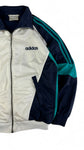 Vintage Adidas Sportjacke 90s Training Weiß Dunkelblau D5 M