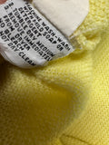 70s Lacoste By Izod Strickpullover V-Ausschnitt "Spool Tag" Made In USA Gelb XL