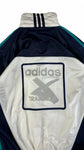 Vintage Adidas Sportjacke 90s Training Weiß Dunkelblau D5 M