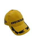 Vintage Dunlop Cap Promo Racing Gelb Schwarz