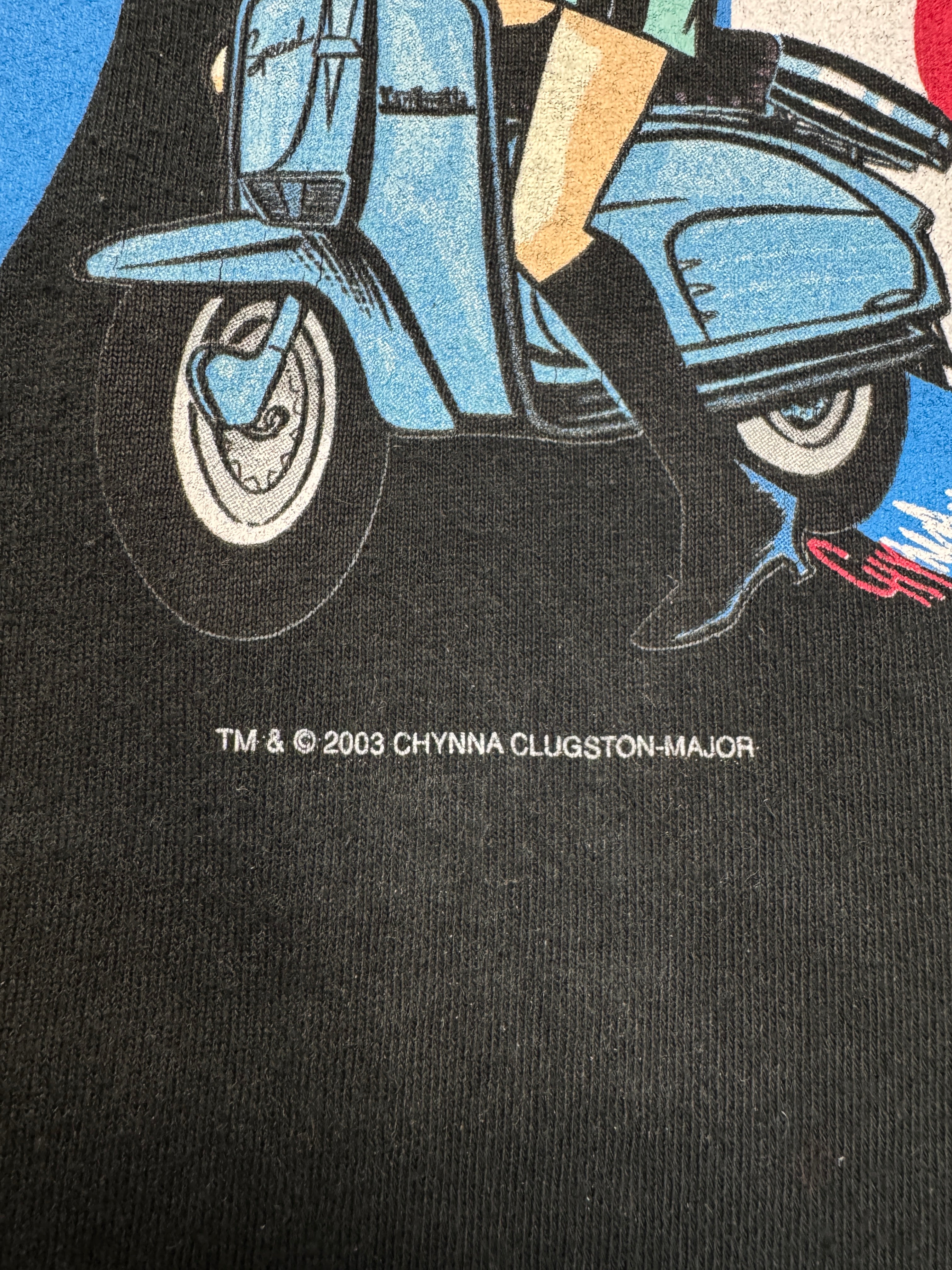 2003 Hanes Shirt Scooter Girl Chynna Clugston Schwarz M