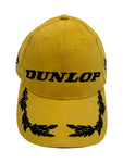 Vintage Dunlop Cap Promo Racing Gelb Schwarz