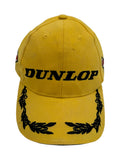 Vintage Dunlop Cap Promo Racing Gelb Schwarz
