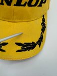 Vintage Dunlop Cap Promo Racing Gelb Schwarz