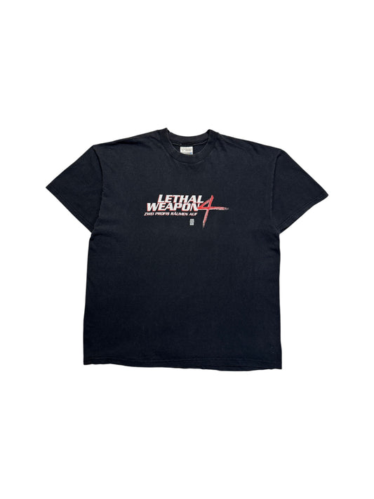 1998 Screen Stars Shirt Lethal Weapon 4 - Zwei Profis räumen auf Schwarz