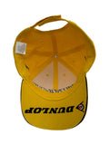 Vintage Dunlop Cap Promo Racing Gelb Schwarz