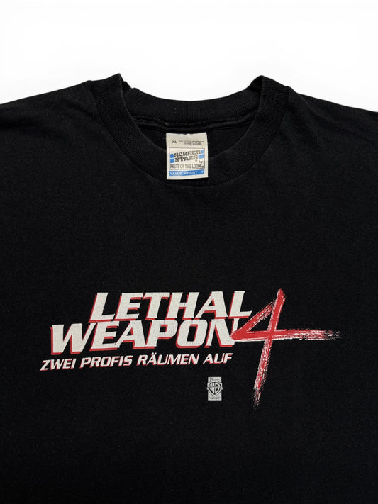 1998 Screen Stars Shirt Lethal Weapon 4 - Zwei Profis räumen auf Schwarz
