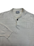 80s Hugo Boss Strickpullover 3D Knit "Money Money Rockefeller" Weiß 54 XL-XXL