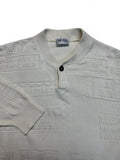 80s Hugo Boss Strickpullover 3D Knit "Money Money Rockefeller" Weiß 54 XL-XXL