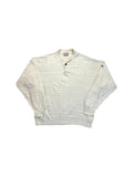 80s Hugo Boss Strickpullover 3D Knit "Money Money Rockefeller" Weiß 54 XL-XXL