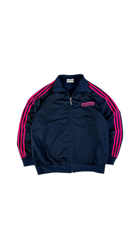Vintage Adidas Sportjacke Early 90s Firebird Dunkelblau Rosa F180 M-L