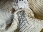 80s Hugo Boss Strickpullover 3D Knit "Money Money Rockefeller" Weiß 54 XL-XXL