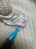 80s Hugo Boss Strickpullover 3D Knit "Money Money Rockefeller" Weiß 54 XL-XXL