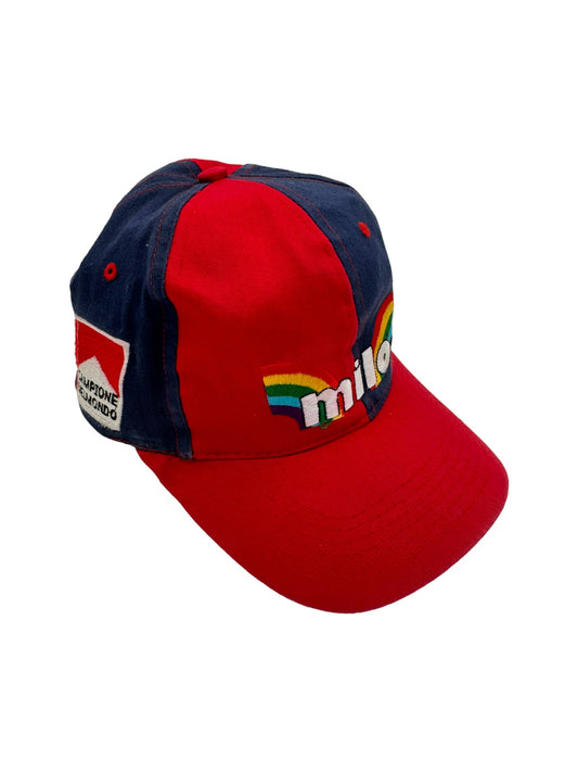 Vintage Racing Cap Milo "Only for winner" Rot Dunkelblau