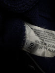 90s Carlo Colucci Strickpullover "Bären Ski"-Motiv Mit Schurwolle Made In Germany Dunkelblau M-L