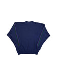 90s Carlo Colucci Strickpullover "Bären Ski"-Motiv Mit Schurwolle Made In Germany Dunkelblau M-L