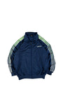 Vintage Adidas Sportjacke 90s Big Trefoil Navy Grün D7 L-XL