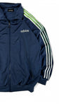 Vintage Adidas Sportjacke 90s Big Trefoil Navy Grün D7 L-XL