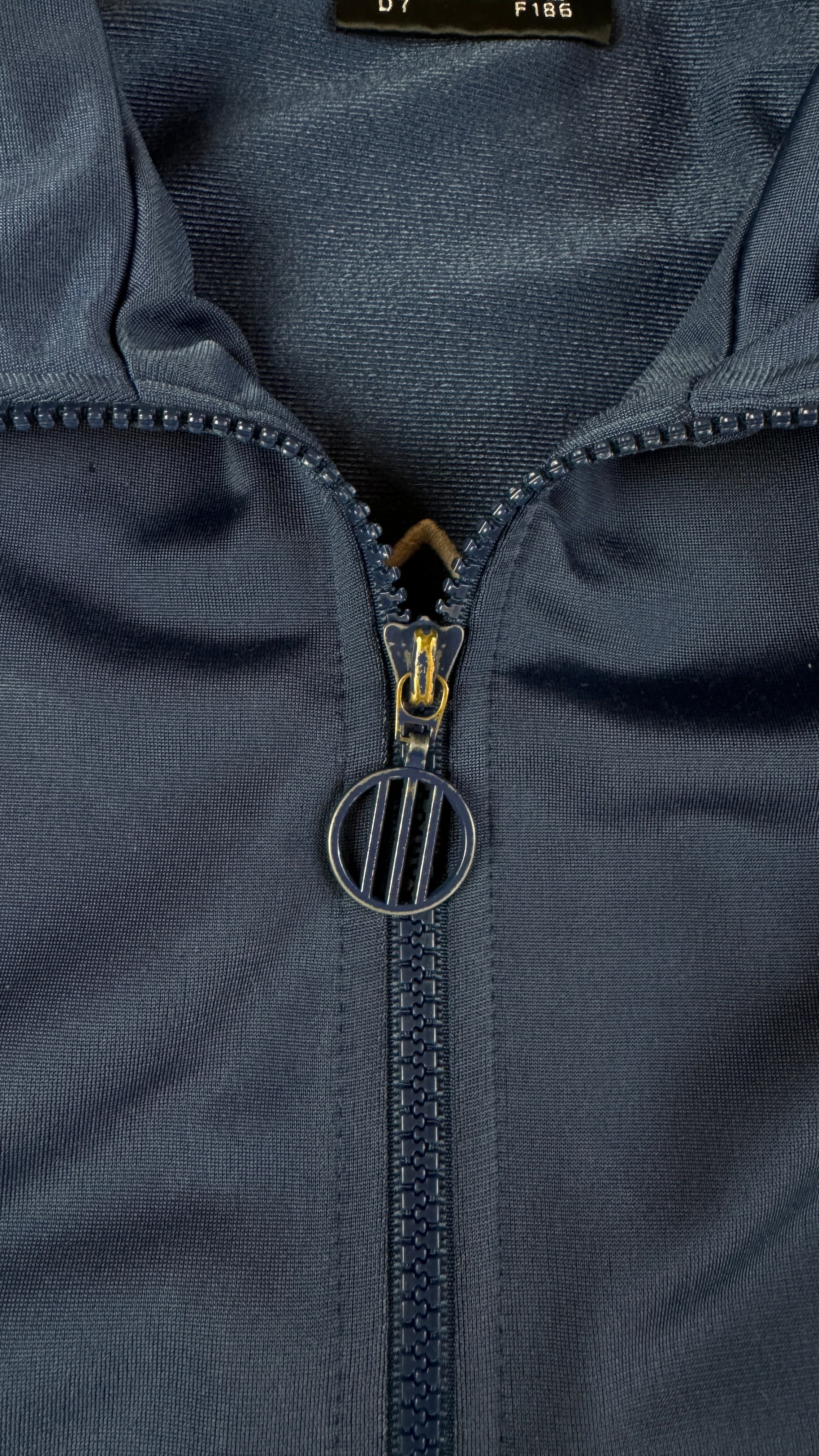 Vintage Adidas Sportjacke 90s Big Trefoil Navy Grün D7 L-XL