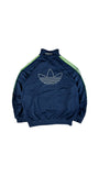 Vintage Adidas Sportjacke 90s Big Trefoil Navy Grün D7 L-XL