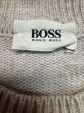 90s Hugo Boss Strickpullover Mit Schurwolle Hellbraun 56 XXL-XXXL