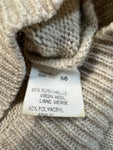 90s Hugo Boss Strickpullover Mit Schurwolle Hellbraun 56 XXL-XXXL