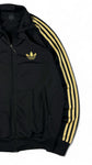 Adidas Sportjacke 2010 Retro Firebird Schwarz Gold M