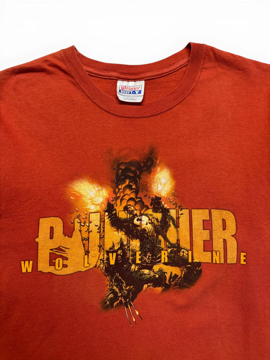 00s Marvel Shirt Punisher & Wolverine Graphitti Orange/Rot