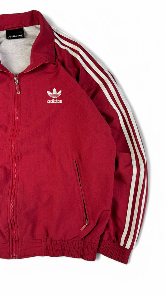 Vintage Adidas Sportjacke 90s Basic Rot D5 M