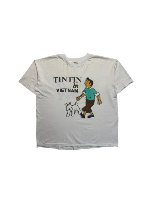 90s Destination Shirt TinTin in Vietnam Single Stitch Weiß
