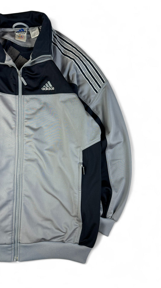 Vintage Adidas Sportjacke Late 90s Grau Schwarz D5 M