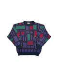 80s Hugo Boss Strickpullover Mit Schurwolle Und Seide Made In Italy Lila Grün M-L
