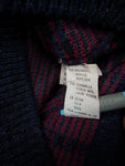 80s Hugo Boss Strickpullover Mit Schurwolle Und Seide Made In Italy Lila Grün M-L
