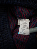 80s Hugo Boss Strickpullover Mit Schurwolle Und Seide Made In Italy Lila Grün M-L