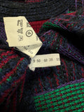 80s Hugo Boss Strickpullover Mit Schurwolle Und Seide Made In Italy Lila Grün M-L