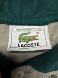 90s Lacoste Polo Shirt Monogram Allover Print Made In France Braun Grün (5) M