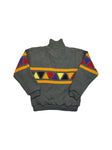 90s SOS Sportswear Of Sweden Troyer "Sample not for sale" Mit Wolle Salmi Zip Grau Bunt L