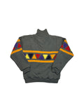 90s SOS Sportswear Of Sweden Troyer "Sample not for sale" Mit Wolle Salmi Zip Grau Bunt L