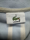 90s Lacoste Polo Shirt Gestreift Blau Beige (5) M