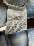 90s Lacoste Polo Shirt Gestreift Blau Beige (5) M