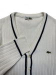 90s Lacoste Cardigan Preppy Made In France Weiß S-M