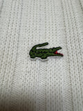 90s Lacoste Cardigan Preppy Made In France Weiß S-M