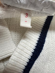 90s Lacoste Cardigan Preppy Made In France Weiß S-M